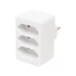   Home NV 23/WH hálózati elosztó, 3 EURO aljzat gyermekvédelemmel ellátva, max. 3 x 500 W, fehér