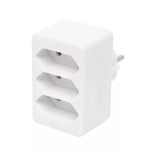 Home NV 23/WH hálózati elosztó, 3 EURO aljzat gyermekvédelemmel ellátva, max. 3 x 500 W, fehér