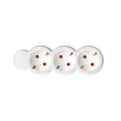 Home NV 3-3/WH/1,5 hálózati elosztó, 3 m, H05VV-F 3G1,5 mm2 kábel,  IP20 kivitel, 3 védőérintkezős aljzat, max. 3500W, fehér