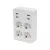 Home NV 4 USB tálcás USB-s elosztó, 4 földelt aljzat, 4 USB aljzat, elforgatható csatlakozódugó, max.3680W,
