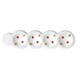   Home NV 4/WH hálózati elosztó, 1,5 m, H05VV-F 3G1,0 mm2 kábel, IP20 kivitel, 4 védőérintkezős aljzat, max. 3500W, fehér