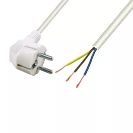   Home N 7 hálózati csatlakozókábel, 2 m, H05VV-F 3G0,75 mm2 kábellel, védőérintkezős, max.1380W, fehér, N_7
