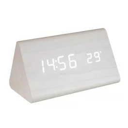   Home OC 07 digitális LED ébresztőóra, tapsra aktiválható fehér kijelző, dátum és hőmérséklet kijelzés, ébresztés, elemes tápellátás