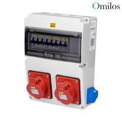   OMILOS OMLD107 Szerelt ipari elosztótábla vezetékezve IP44