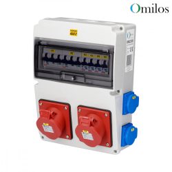  OMILOS OMLD109 Szerelt ipari elosztótábla vezetékezve IP44