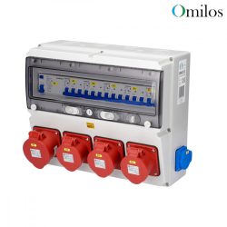   OMILOS OMLD113 Szerelt ipari elosztótábla vezetékezve IP44