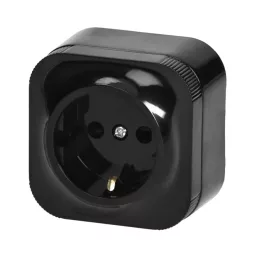   Orno Falon kívüli dugalj, fekete, 2P+F,16A, 230V, IP20 OR-OE-7205
