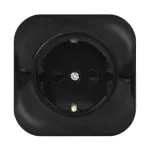 Orno Falon kívüli dugalj, fekete, 2P+F,16A, 230V, IP20 OR-OE-7205