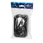 Orno Falon kívüli dupla dugalj, fekete, 2x(2P+F),16A, 230V, IP20 OR-OE-7206