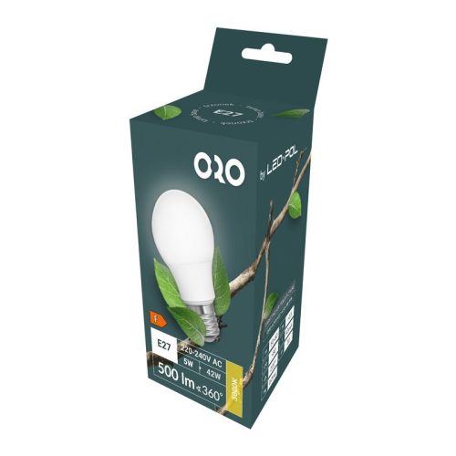 ORO-ATOS-E27-A55-5W-WW LED kisgömb izzó, ORO04150 SpectrumLED