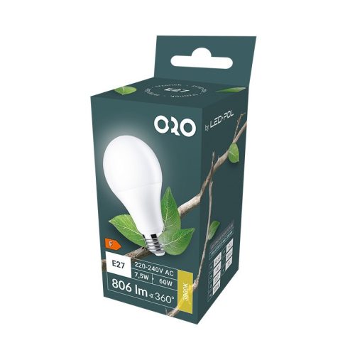 ORO-ATOS-E27-A60-7,5W-CW LED fényforrás, ORO04155 SpectrumLED