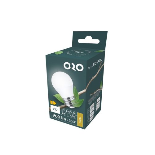 ORO-E27-G45-TOTO-8W-WW LED kisgömb izzó, ORO04168 SpectrumLED