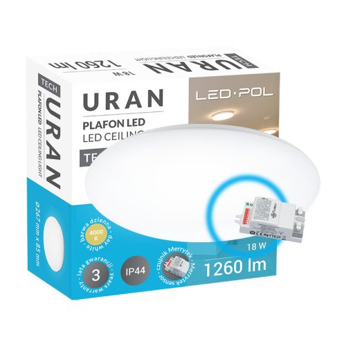 ORO-URAN-18W-DW-MIC Fali-mennyezeti lámpatest, ORO26008 SpectrumLED