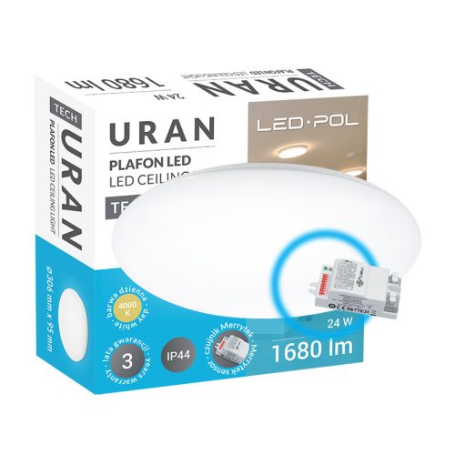 ORO-URAN-24W-DW-MIC Fali-mennyezeti lámpatest, ORO26010 SpectrumLED