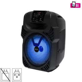   SAL PAR20BTC party hangdoboz, 2-utas hangrendszer, bass-reflex mélysugárzó, Bluetooth, FM rádió, digitális kijelző, LED fényeffekt