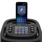 SAL PAR2100BT party hangdoboz, 80W, beépített akkumulátor és LED fénnyel, Bluetooth, FM rádió, AUX és mikrofon bemenetek, 2-utas, 3 hangszóró