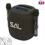 SAL PARCUBE boombox, 100 W, 2db vezeték nélküli mikrofon, 5db hangszóró, LED fényeffekt, IPX6 védelem, bluetooth