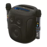 SAL PARCUBE boombox, 100 W, 2db vezeték nélküli mikrofon, 5db hangszóró, LED fényeffekt, IPX6 védelem, bluetooth