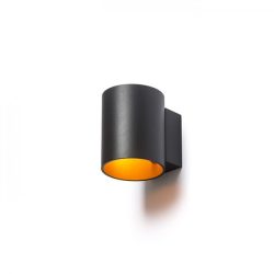   TUBA W fali lámpa matt fekete/aranysárga  230V G9 33W, Rendl Light Studio R12740