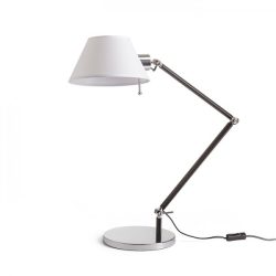   MONTANA asztali lámpa fehér/fekete króm 230V E27 28W, Rendl Light Studio R13283