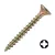 Forgácslapcsavar R2 5.0 x 45 acél,sárgított