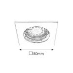 Rábalux 1053 Lite Beltéri Ráépíthető és Beépíthető lámpa króm- GU10 1x MAX 50, IP44/ IP40