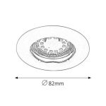 Rábalux 1163 Lite Beltéri Ráépíthető és Beépíthető lámpa szatin króm- GU10 1x MAX 50, IP44/ IP40