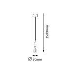 Rábalux 1412 Roxy Beltéri Függeszték fekete- E27 1x MAX 60, IP20