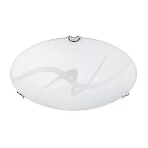 Rábalux 1819 Soley Beltéri Mennyezeti lámpa fehér-fehér mintás E27 2x MAX 60, IP20