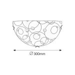 Rábalux 1960 Jolly Beltéri Fali lámpa fehér mintás-fehér mintás E27 1x MAX 60, IP20