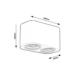 Rábalux 2054 Kobald Beltéri Ráépíthető és Beépíthető lámpa matt fehér- GU10 2x MAX 42, IP20