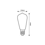 Rábalux 2087 Filament-LED Fényforrás Filament-LED tejüveg, természetes fehér (3500-5000 K), IP20