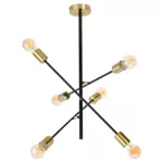 Rábalux 2104 Lanny Beltéri Függeszték fekete- E27 6x MAX 15, IP20