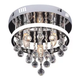   Rábalux 2236 Pallas Beltéri Mennyezeti lámpa króm-fehér LED 20+ E14 3x MAX 40, IP20