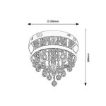 Rábalux 2236 Pallas Beltéri Mennyezeti lámpa króm-fehér LED 20+ E14 3x MAX 40, IP20