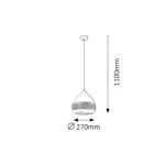 Rábalux 2278 Kaia Beltéri Függeszték fekete-fekete E27 1x MAX 40, IP20