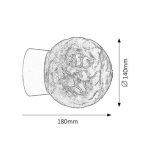 Rábalux 2431 Grace Beltéri Fali lámpa fehér-átlátszó E27 1x MAX 60, IP20