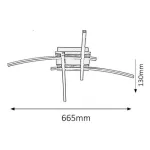 Rábalux 2503 Alexis Beltéri Mennyezeti lámpa króm- LED 4x 6, IP20