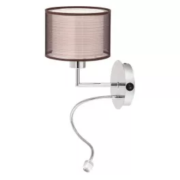   Rábalux 2629 Anastasia Beltéri Fali lámpa króm-barna E27 1x MAX 60 + LED 1, IP20