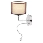 Rábalux 2629 Anastasia Beltéri Fali lámpa króm-barna E27 1x MAX 60 + LED 1, IP20