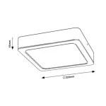 Rábalux 2691 Shaun Ráépíthető és Beépíthető lámpa fekete-fehér LED 24, IP20