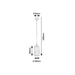 Rábalux 3018 Callia Beltéri Függeszték szürke-szürke E14 1x MAX 25, IP20