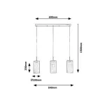 Rábalux 3019 Callia Beltéri Függeszték szürke-szürke E14 3x MAX 25, IP20