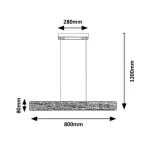 Rábalux 3091 Cinnamon Beltéri Függeszték tölgy-fehér LED 34, IP20
