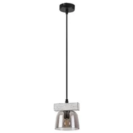   Rábalux 3118 Cardamom Beltéri Függeszték ezüst tölgy-füstszínű üveg E14 1x MAX 40, IP20