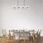 Rábalux 3120 Cardamom Beltéri Függeszték ezüst tölgy-füstszínű üveg E14 4x MAX 40, IP20