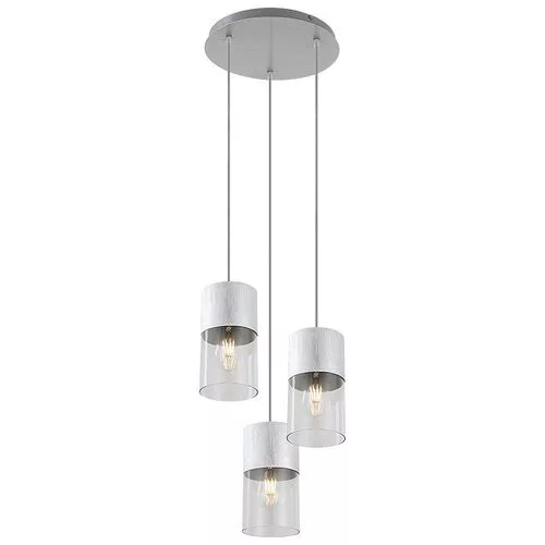 Rábalux 3155 Zelkova Beltéri lámpa, Függeszték, súrolt alumínium-átlátszó E27E27 3x MAX 40, IP20