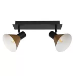 Rábalux 3158 Alvaro Beltéri Spotlámpa matt fekete-arany E14 2x MAX 40, IP20