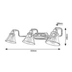 Rábalux 3209 Antoine Beltéri Fürdőszobai lámpa króm-átlátszó E14 3x MAX 40, IP44