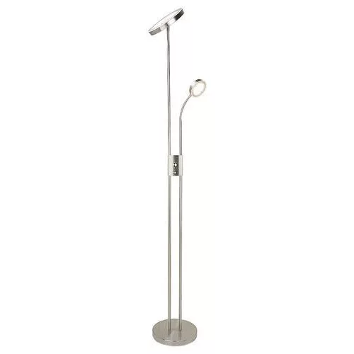 Rábalux 3239 Ophus Beltéri Állólámpa szatin króm-átlátszó LED 18,5 + LED 4,5, IP20